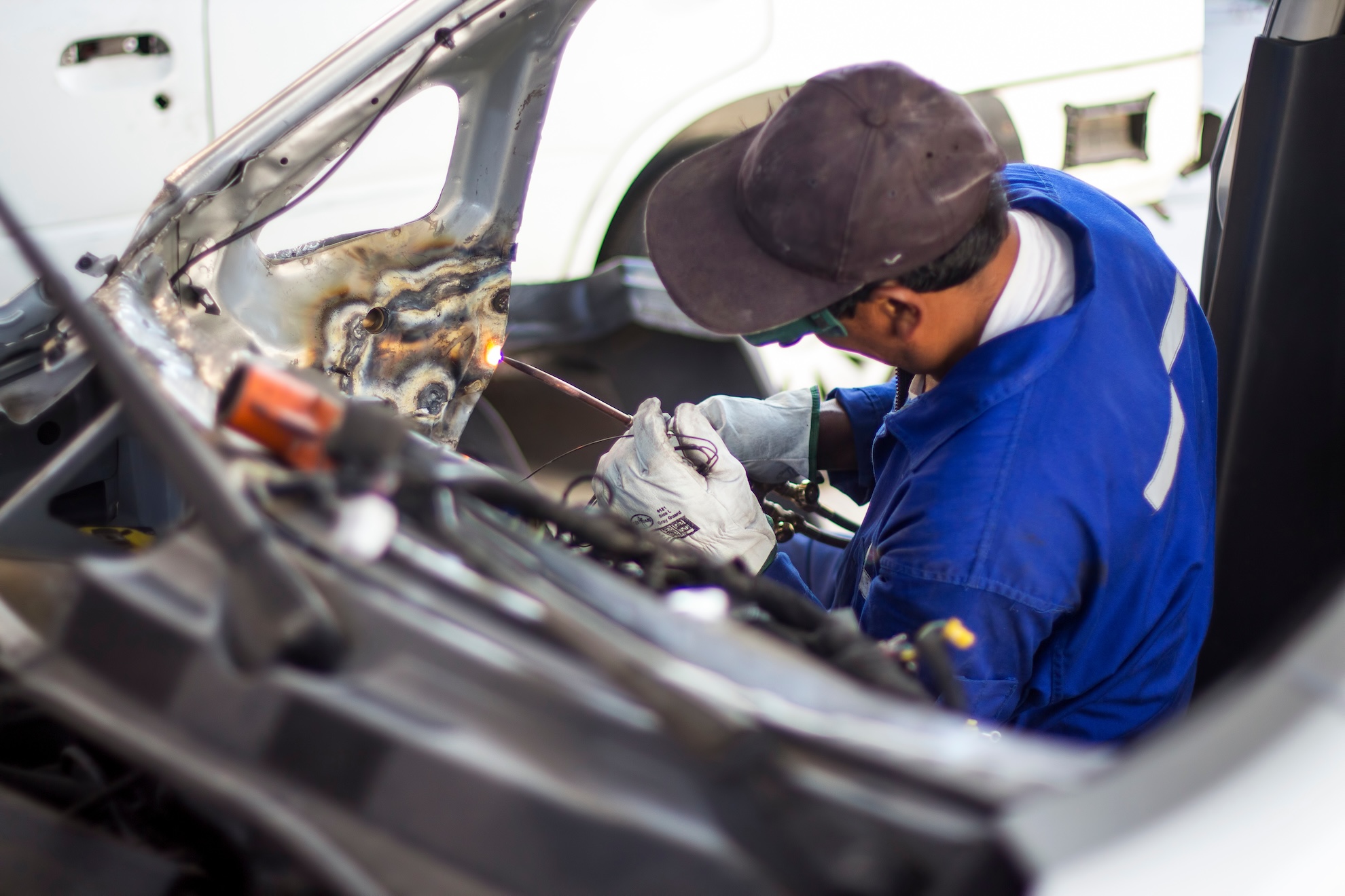 Collision damage — body repair